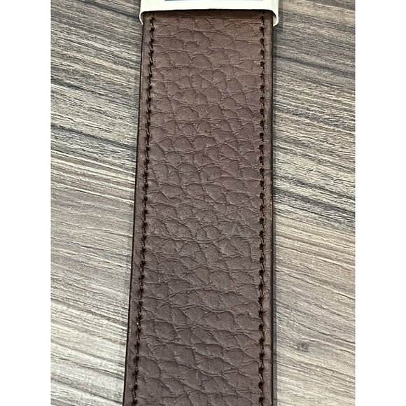Faded Glory Brown Pebbled Leather Belt With Tag 100% Leather Men Size 50 - Picture 6 of 16